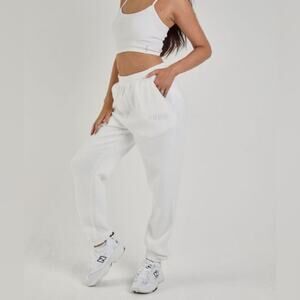 Six Stories Bride Relaxed Fit White Baggy Sweatpants Joggers Size XL